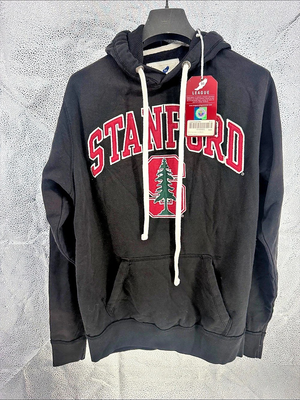 League Stanford Hoodie Black & Red Size Medium NWT